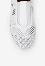 Pantofi dama albi din piele naturala cu elastic
