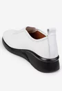 Pantofi dama albi din piele naturala cu elastic