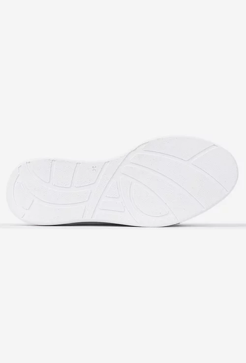 Pantofi dama albi din piele naturala cu funda