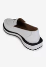 Pantofi dama albi din piele naturala cu ornament