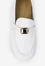 Pantofi dama albi din piele naturala cu ornament