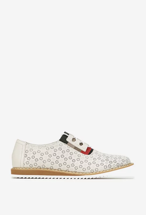 Pantofi dama bej deschis cu model si elastic
