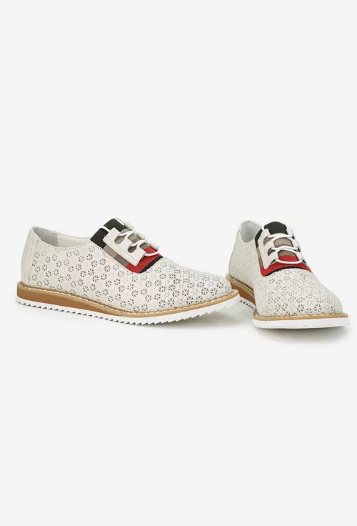 Pantofi dama bej deschis cu model si elastic