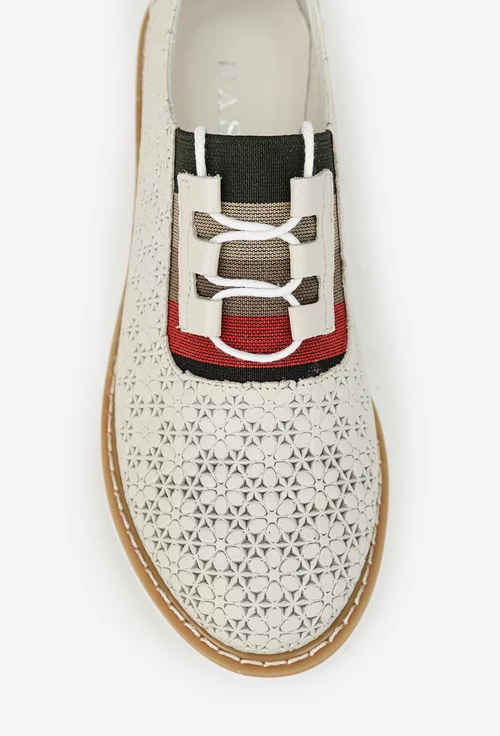 Pantofi dama bej deschis cu model si elastic