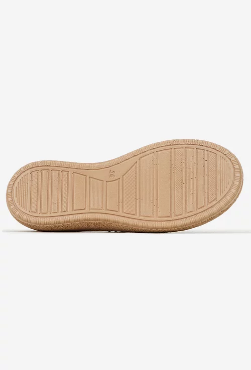 Pantofi dama bej din piele