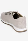 Pantofi dama bej din piele cu siret elastic