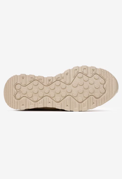 Pantofi dama bej din piele naturala