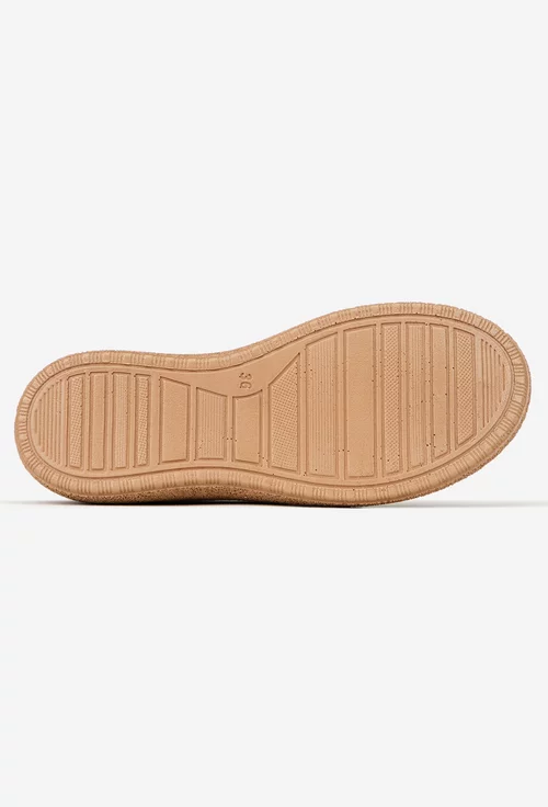 Pantofi dama bej din piele naturala