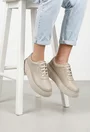 Pantofi dama bej din piele naturala