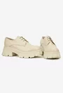 Pantofi dama bej din piele naturala