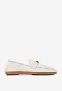 Pantofi dama bej din piele naturala cu ornament