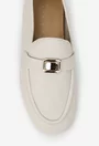 Pantofi dama bej din piele naturala cu ornament
