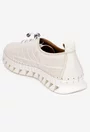 Pantofi dama bej din piele naturala cu siret elastic