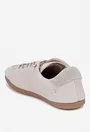 Pantofi dama bej din piele naturala cu siret elastic