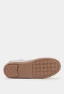 Pantofi dama bej din piele naturala cu siret elastic