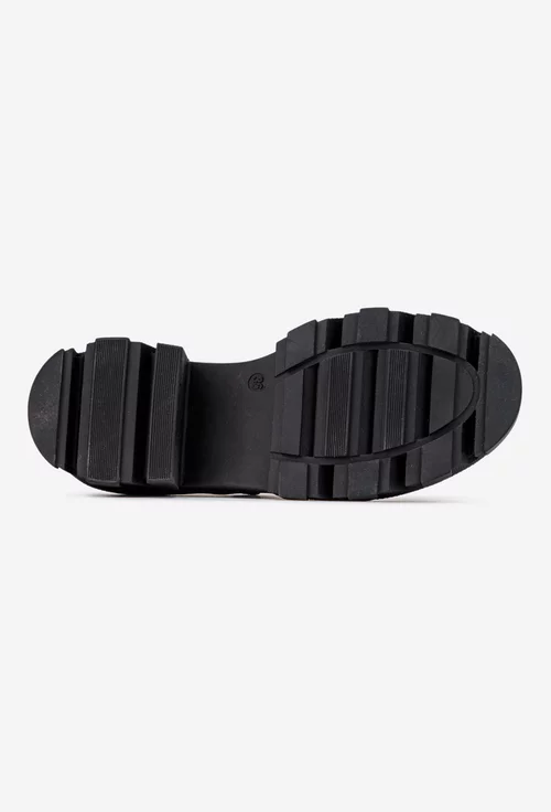 Pantofi dama bej din piele texturata