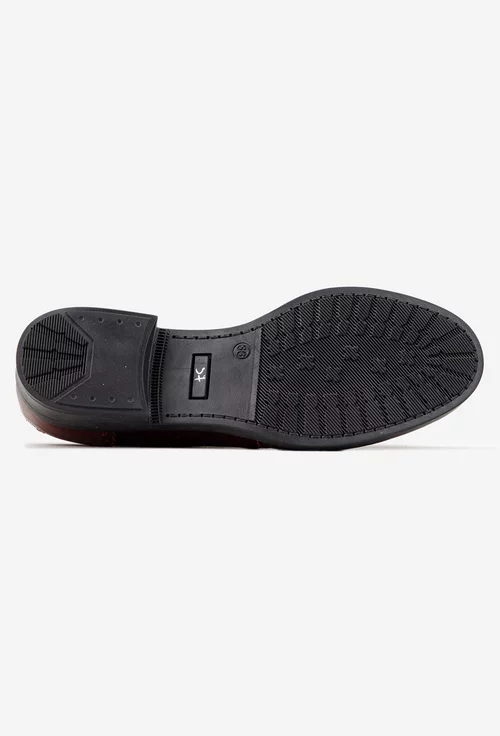 Pantofi dama bordo din piele picture - 4