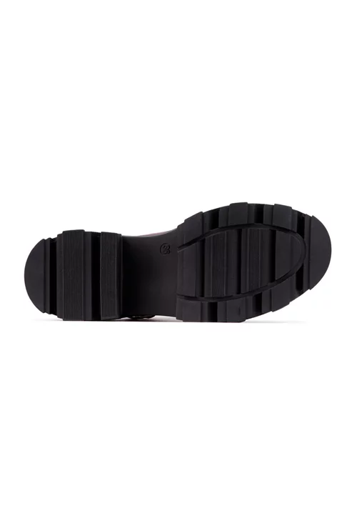 Pantofi dama bordo din piele naturala
