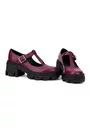 Pantofi dama bordo din piele naturala