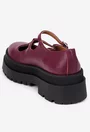 Pantofi dama bordo din piele naturala