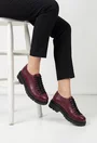 Pantofi dama bordo din piele naturala