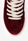Pantofi dama burgundy din piele intoarsa