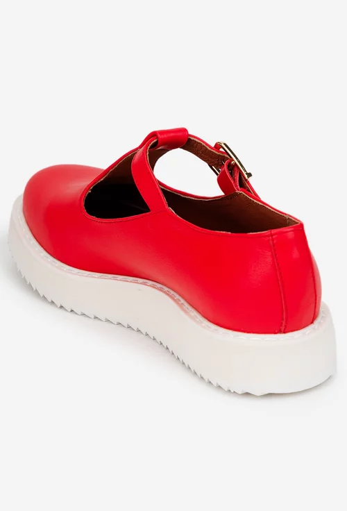 Pantofi dama corai din piele naturala
