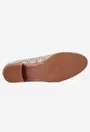 Pantofi dama crem din piele cu model perforat