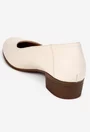 Pantofi dama crem din piele naturală