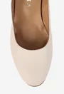 Pantofi dama crem din piele naturală