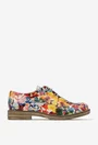 Pantofi dama din piele cu imprimeu floral multicolor