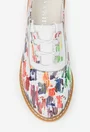 Pantofi dama din piele cu imprimeu multicolor