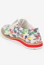 Pantofi dama din piele cu imprimeu multicolor