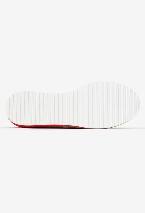 Pantofi dama din piele cu imprimeu multicolor