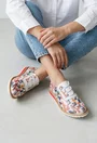Pantofi dama din piele cu imprimeu multicolor
