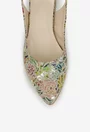 Pantofi dama din piele cu imprimeu multicolor