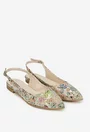 Pantofi dama din piele cu imprimeu multicolor