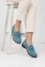 Pantofi dama din piele intoarsa bleu