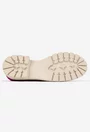 Pantofi dama din piele intoarsa fuchsia cu bareta