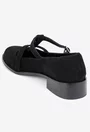 Pantofi dama din piele intoarsa neagra