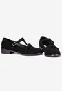 Pantofi dama din piele intoarsa neagra