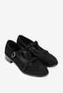 Pantofi dama din piele intoarsa neagra