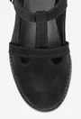 Pantofi dama din piele intoarsa neagra