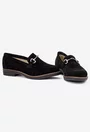 Pantofi dama din piele intoarsa neagra