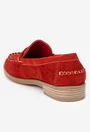 Pantofi dama din piele intoarsa rosie