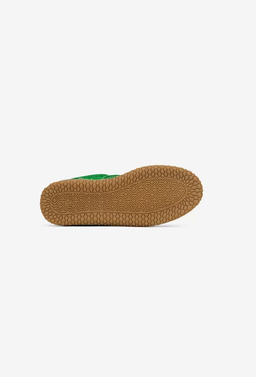 Pantofi dama din piele intoarsa verde