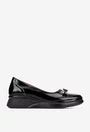 Pantofi dama din piele lacuita neagra