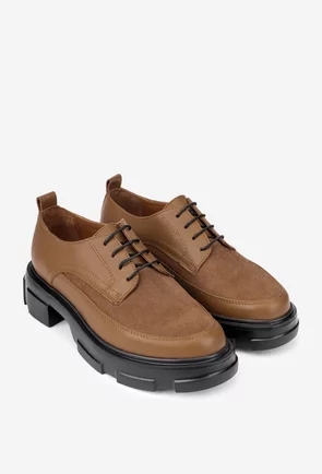 Pantofi dama din piele maro