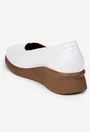 Pantofi dama din piele naturala alba