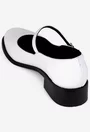 Pantofi dama din piele naturala alba